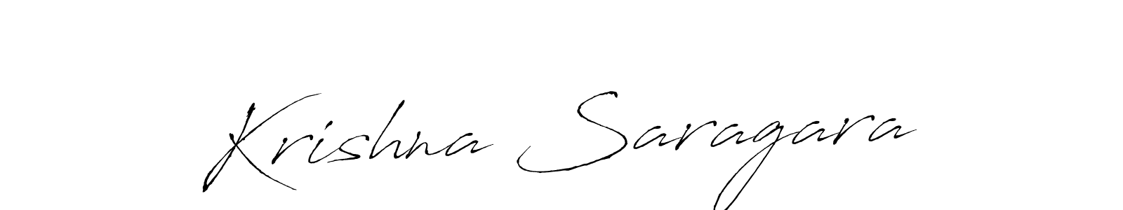 Make a beautiful signature design for name Krishna Saragara. With this signature (Antro_Vectra) style, you can create a handwritten signature for free. Krishna Saragara signature style 6 images and pictures png