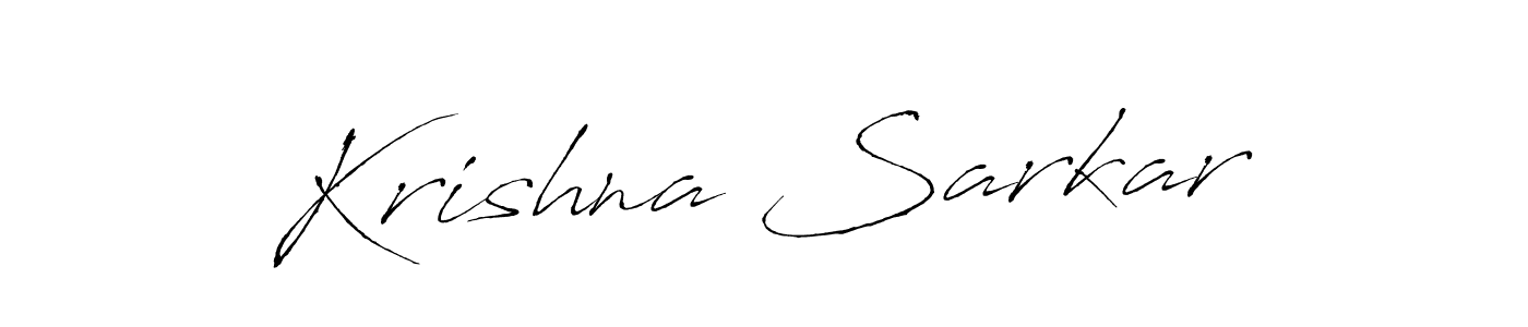 Make a beautiful signature design for name Krishna Sarkar. With this signature (Antro_Vectra) style, you can create a handwritten signature for free. Krishna Sarkar signature style 6 images and pictures png