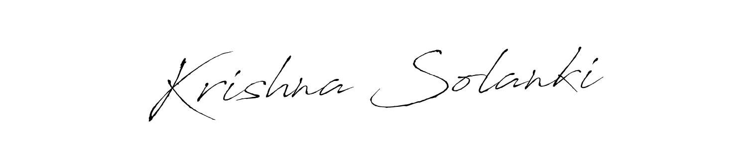 Design your own signature with our free online signature maker. With this signature software, you can create a handwritten (Antro_Vectra) signature for name Krishna Solanki. Krishna Solanki signature style 6 images and pictures png
