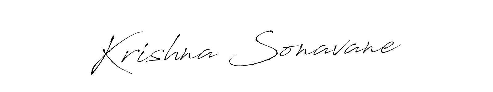 Design your own signature with our free online signature maker. With this signature software, you can create a handwritten (Antro_Vectra) signature for name Krishna Sonavane. Krishna Sonavane signature style 6 images and pictures png