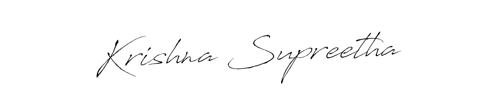 How to make Krishna Supreetha signature? Antro_Vectra is a professional autograph style. Create handwritten signature for Krishna Supreetha name. Krishna Supreetha signature style 6 images and pictures png