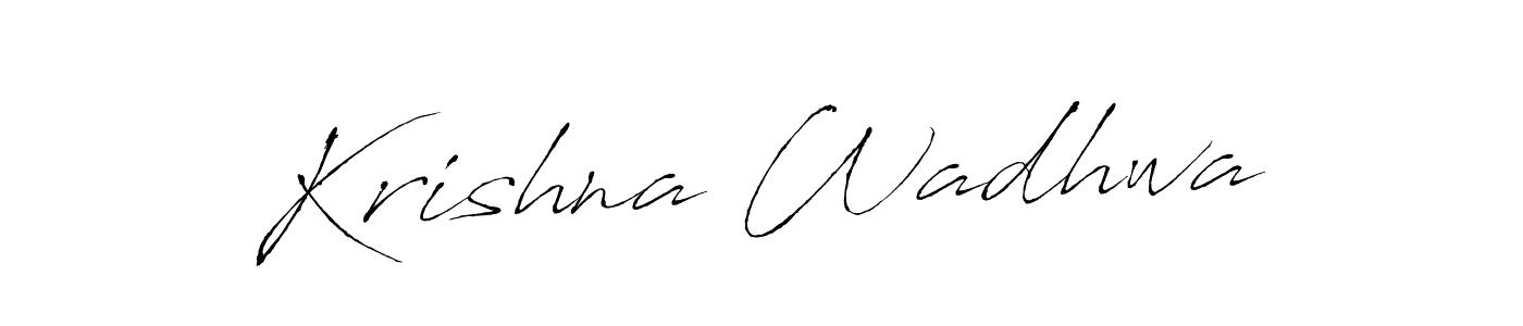 Krishna Wadhwa stylish signature style. Best Handwritten Sign (Antro_Vectra) for my name. Handwritten Signature Collection Ideas for my name Krishna Wadhwa. Krishna Wadhwa signature style 6 images and pictures png