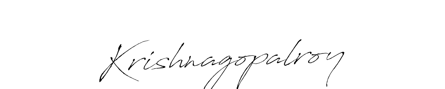How to make Krishnagopalroy name signature. Use Antro_Vectra style for creating short signs online. This is the latest handwritten sign. Krishnagopalroy signature style 6 images and pictures png