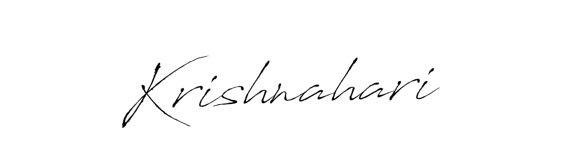 Use a signature maker to create a handwritten signature online. With this signature software, you can design (Antro_Vectra) your own signature for name Krishnahari. Krishnahari signature style 6 images and pictures png