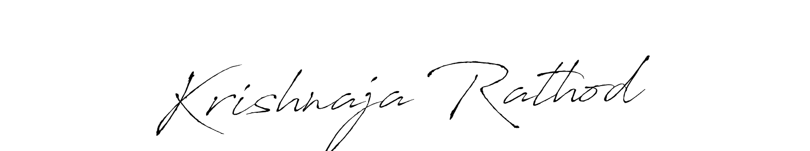 How to make Krishnaja Rathod name signature. Use Antro_Vectra style for creating short signs online. This is the latest handwritten sign. Krishnaja Rathod signature style 6 images and pictures png