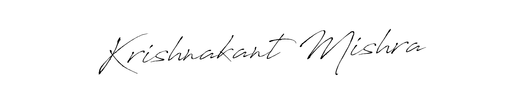 How to make Krishnakant Mishra name signature. Use Antro_Vectra style for creating short signs online. This is the latest handwritten sign. Krishnakant Mishra signature style 6 images and pictures png