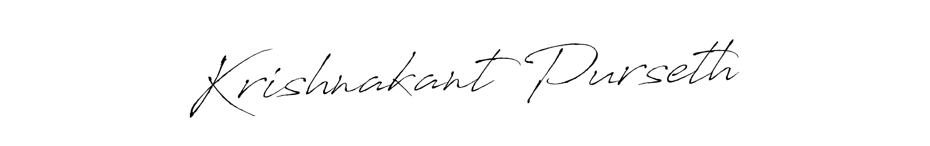 Make a beautiful signature design for name Krishnakant Purseth. With this signature (Antro_Vectra) style, you can create a handwritten signature for free. Krishnakant Purseth signature style 6 images and pictures png