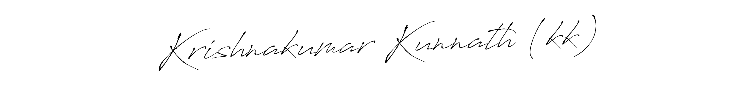 Design your own signature with our free online signature maker. With this signature software, you can create a handwritten (Antro_Vectra) signature for name Krishnakumar Kunnath (kk). Krishnakumar Kunnath (kk) signature style 6 images and pictures png