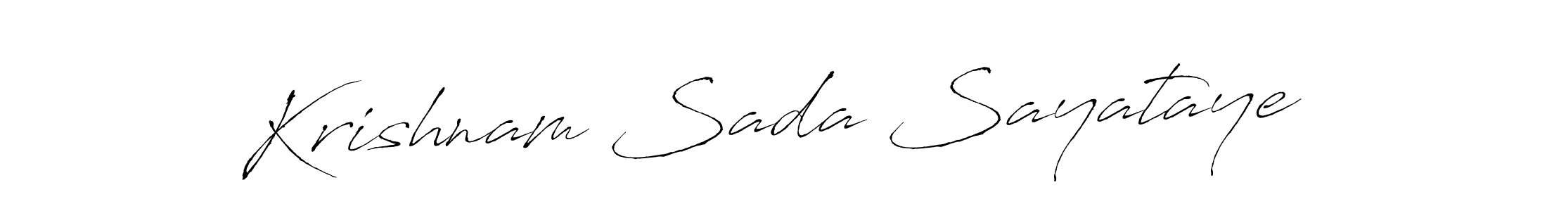 Create a beautiful signature design for name Krishnam Sada Sayataye. With this signature (Antro_Vectra) fonts, you can make a handwritten signature for free. Krishnam Sada Sayataye signature style 6 images and pictures png