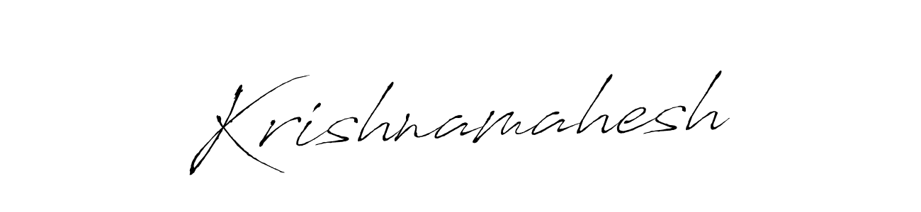 The best way (Antro_Vectra) to make a short signature is to pick only two or three words in your name. The name Krishnamahesh include a total of six letters. For converting this name. Krishnamahesh signature style 6 images and pictures png