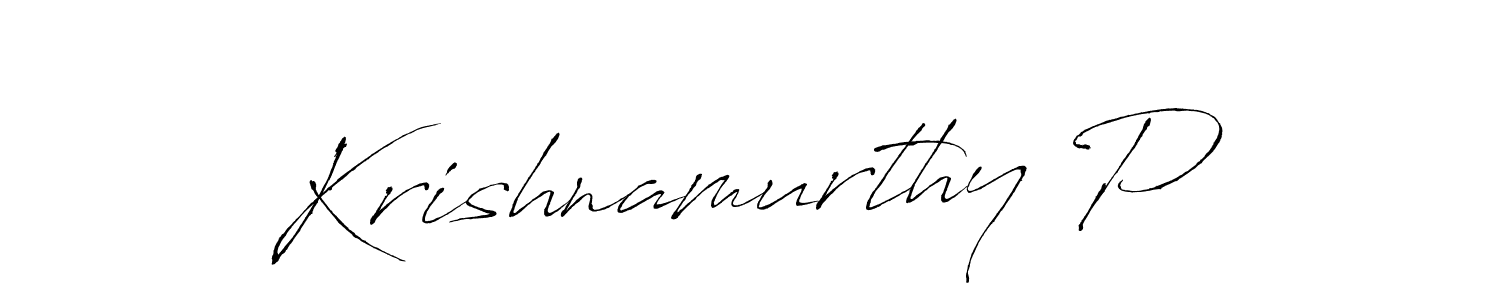 Krishnamurthy P stylish signature style. Best Handwritten Sign (Antro_Vectra) for my name. Handwritten Signature Collection Ideas for my name Krishnamurthy P. Krishnamurthy P signature style 6 images and pictures png