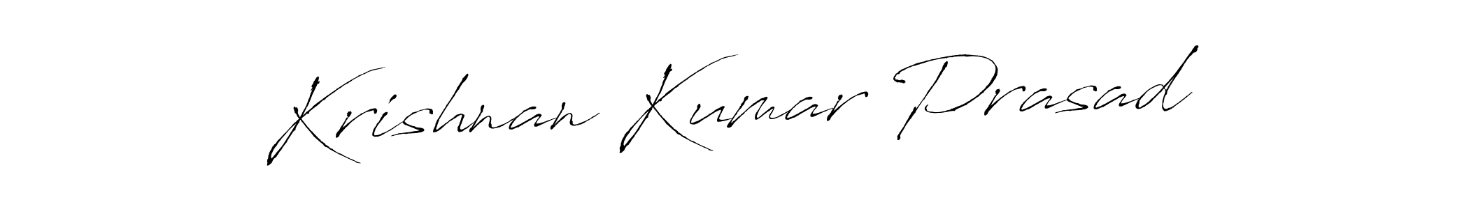 How to make Krishnan Kumar Prasad signature? Antro_Vectra is a professional autograph style. Create handwritten signature for Krishnan Kumar Prasad name. Krishnan Kumar Prasad signature style 6 images and pictures png