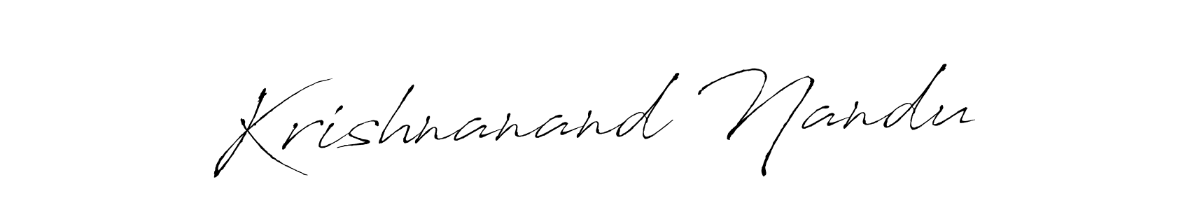 Make a beautiful signature design for name Krishnanand Nandu. With this signature (Antro_Vectra) style, you can create a handwritten signature for free. Krishnanand Nandu signature style 6 images and pictures png