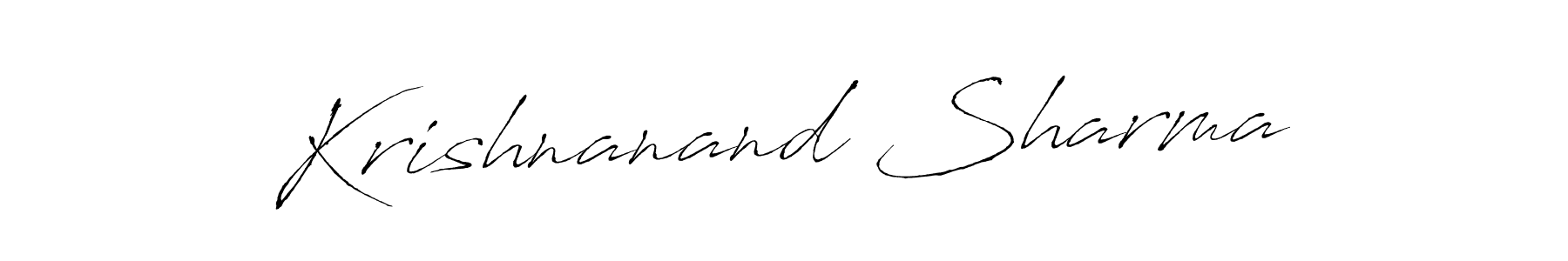 Make a beautiful signature design for name Krishnanand Sharma. With this signature (Antro_Vectra) style, you can create a handwritten signature for free. Krishnanand Sharma signature style 6 images and pictures png