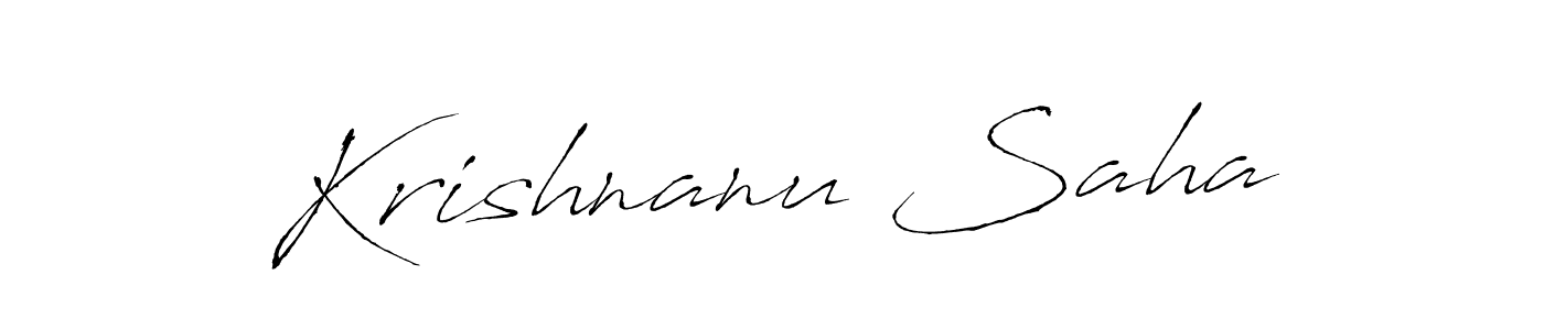 How to make Krishnanu Saha name signature. Use Antro_Vectra style for creating short signs online. This is the latest handwritten sign. Krishnanu Saha signature style 6 images and pictures png