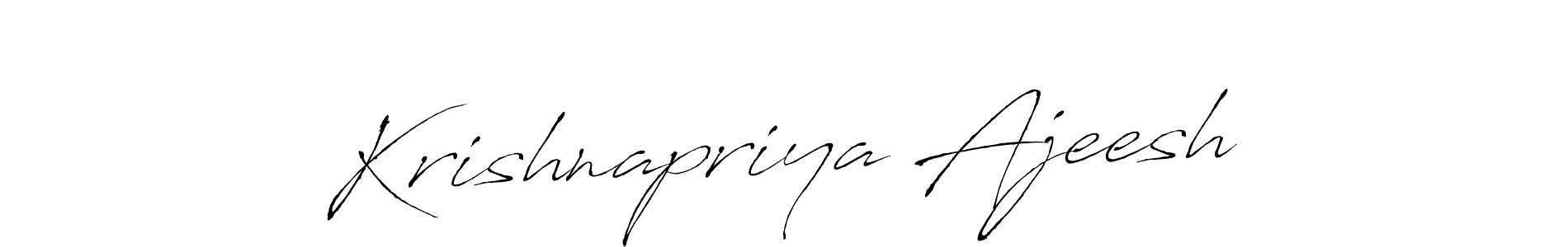 Also You can easily find your signature by using the search form. We will create Krishnapriya Ajeesh name handwritten signature images for you free of cost using Antro_Vectra sign style. Krishnapriya Ajeesh signature style 6 images and pictures png