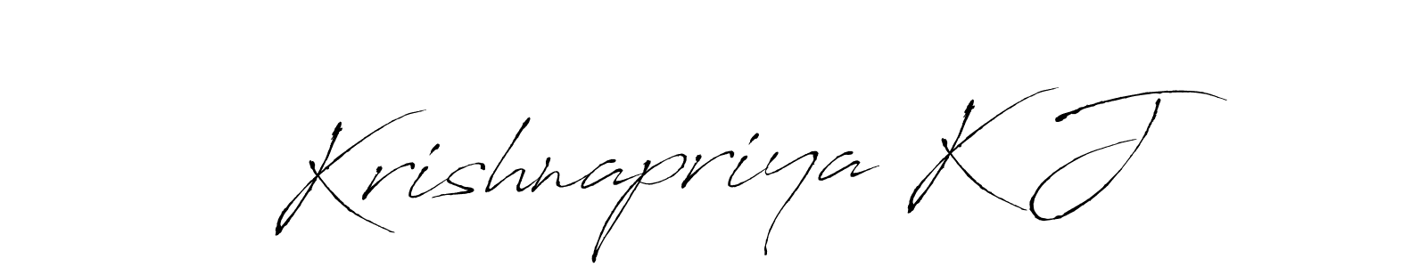 Make a beautiful signature design for name Krishnapriya K J. With this signature (Antro_Vectra) style, you can create a handwritten signature for free. Krishnapriya K J signature style 6 images and pictures png