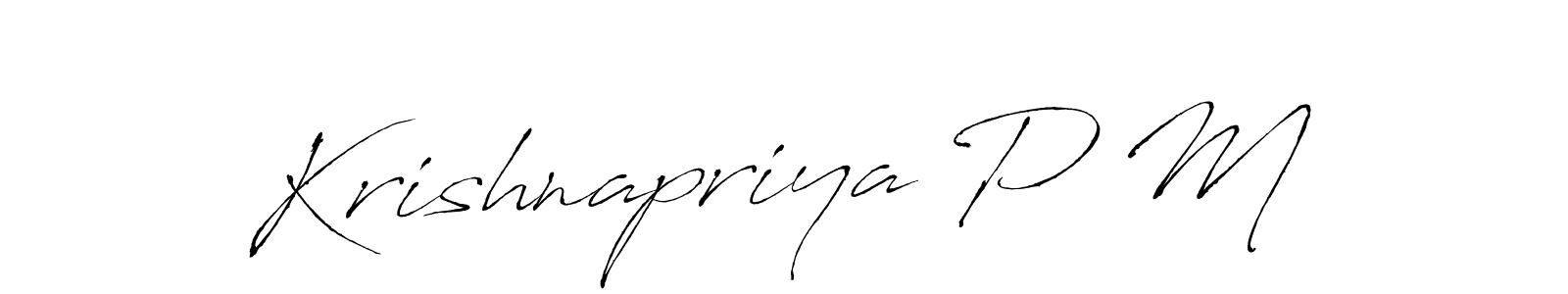 See photos of Krishnapriya P M official signature by Spectra . Check more albums & portfolios. Read reviews & check more about Antro_Vectra font. Krishnapriya P M signature style 6 images and pictures png