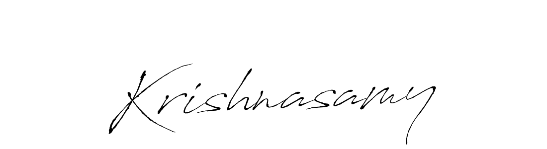 Create a beautiful signature design for name Krishnasamy. With this signature (Antro_Vectra) fonts, you can make a handwritten signature for free. Krishnasamy signature style 6 images and pictures png