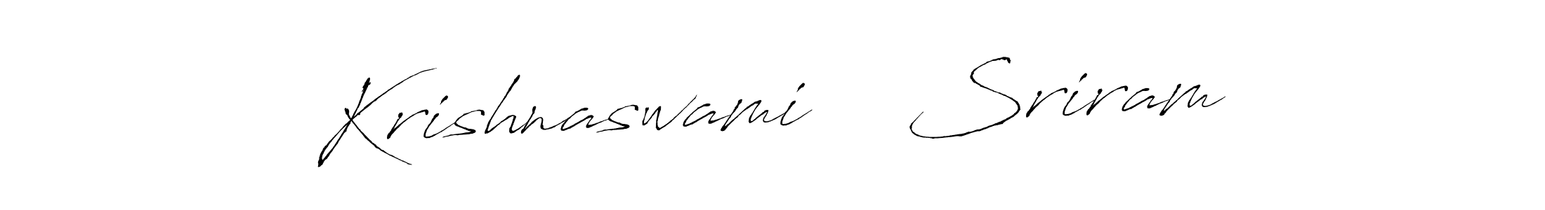 Create a beautiful signature design for name Krishnaswami    Sriram. With this signature (Antro_Vectra) fonts, you can make a handwritten signature for free. Krishnaswami    Sriram signature style 6 images and pictures png