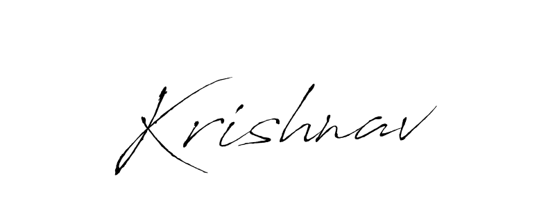 Krishnav stylish signature style. Best Handwritten Sign (Antro_Vectra) for my name. Handwritten Signature Collection Ideas for my name Krishnav. Krishnav signature style 6 images and pictures png