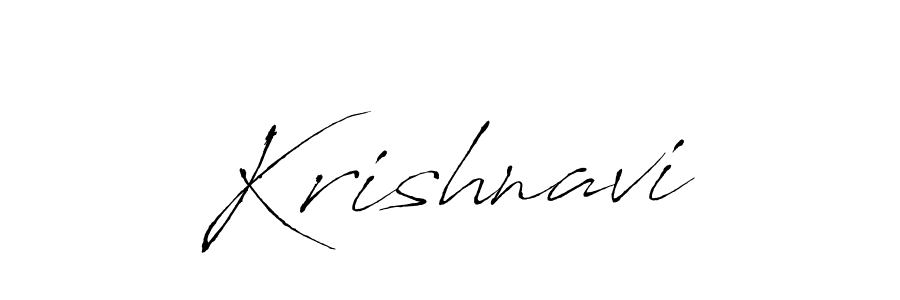Design your own signature with our free online signature maker. With this signature software, you can create a handwritten (Antro_Vectra) signature for name Krishnavi. Krishnavi signature style 6 images and pictures png