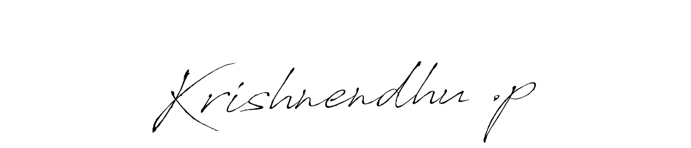 Design your own signature with our free online signature maker. With this signature software, you can create a handwritten (Antro_Vectra) signature for name Krishnendhu .p. Krishnendhu .p signature style 6 images and pictures png