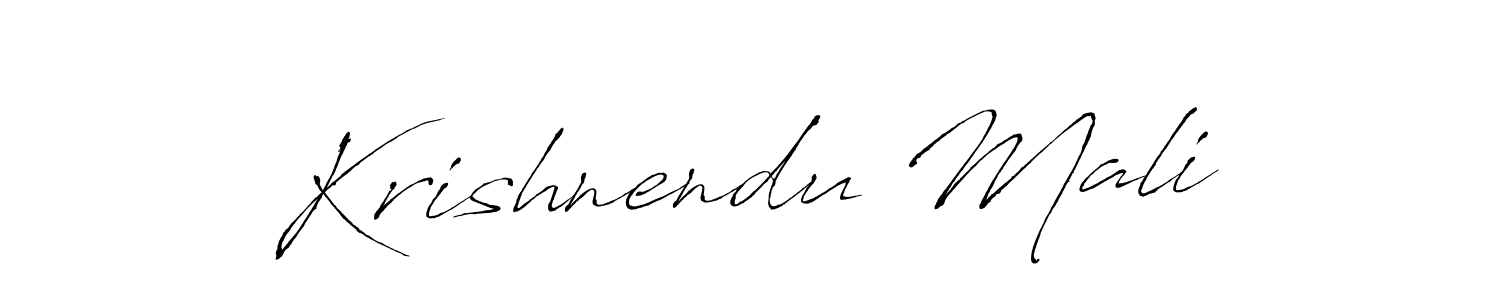 Make a beautiful signature design for name Krishnendu Mali. With this signature (Antro_Vectra) style, you can create a handwritten signature for free. Krishnendu Mali signature style 6 images and pictures png