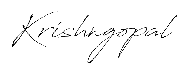 A classic penmanship look for Krishngopal. The Antro_Vectra font brings timeless elegance and confidence to every signed document. Krishngopal signature style 6 images and pictures png