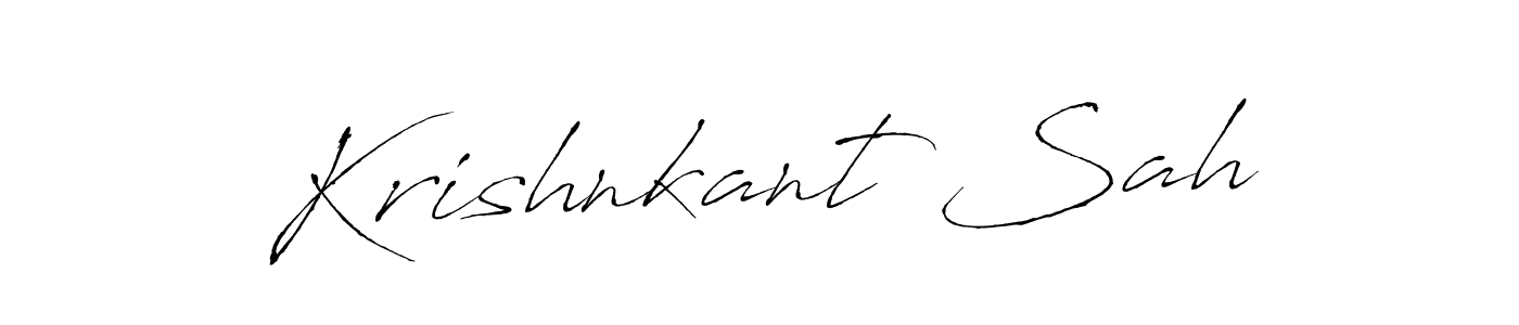 Create a beautiful signature design for name Krishnkant Sah. With this signature (Antro_Vectra) fonts, you can make a handwritten signature for free. Krishnkant Sah signature style 6 images and pictures png
