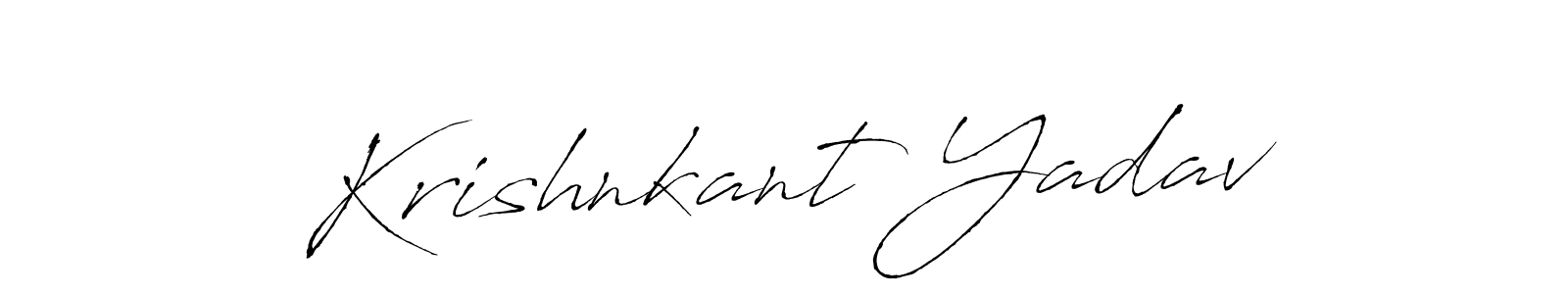 Design your own signature with our free online signature maker. With this signature software, you can create a handwritten (Antro_Vectra) signature for name Krishnkant Yadav. Krishnkant Yadav signature style 6 images and pictures png