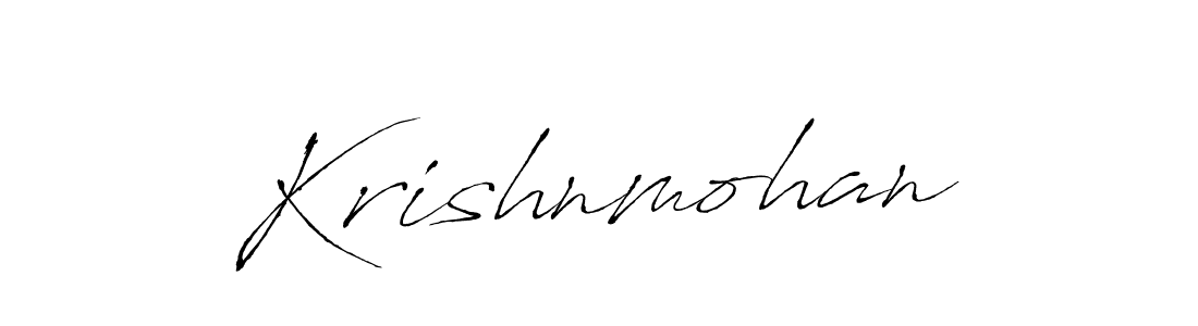 How to make Krishnmohan name signature. Use Antro_Vectra style for creating short signs online. This is the latest handwritten sign. Krishnmohan signature style 6 images and pictures png