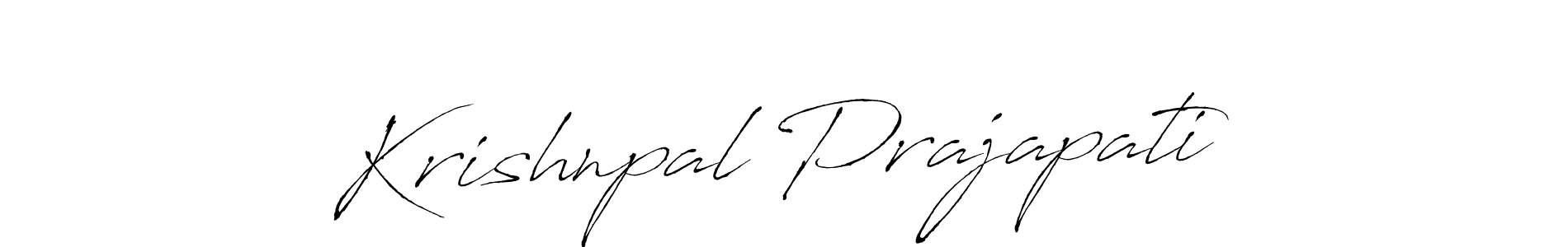 Make a beautiful signature design for name Krishnpal Prajapati. With this signature (Antro_Vectra) style, you can create a handwritten signature for free. Krishnpal Prajapati signature style 6 images and pictures png