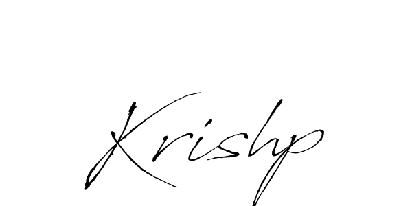 How to make Krishp signature? Antro_Vectra is a professional autograph style. Create handwritten signature for Krishp name. Krishp signature style 6 images and pictures png