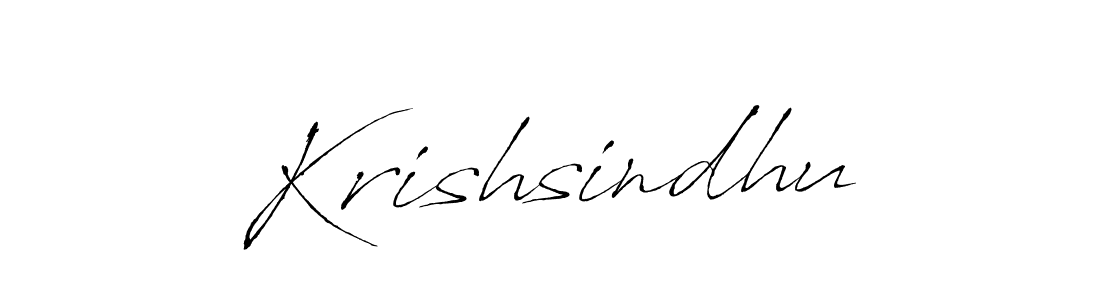 Use a signature maker to create a handwritten signature online. With this signature software, you can design (Antro_Vectra) your own signature for name Krishsindhu. Krishsindhu signature style 6 images and pictures png