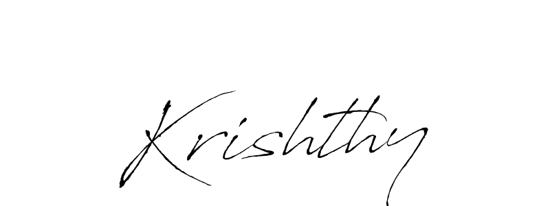 The best way (Antro_Vectra) to make a short signature is to pick only two or three words in your name. The name Krishthy include a total of six letters. For converting this name. Krishthy signature style 6 images and pictures png