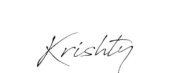 How to make Krishty signature? Antro_Vectra is a professional autograph style. Create handwritten signature for Krishty name. Krishty signature style 6 images and pictures png