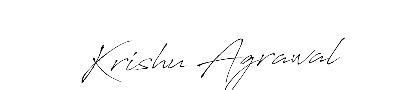 Krishu Agrawal stylish signature style. Best Handwritten Sign (Antro_Vectra) for my name. Handwritten Signature Collection Ideas for my name Krishu Agrawal. Krishu Agrawal signature style 6 images and pictures png