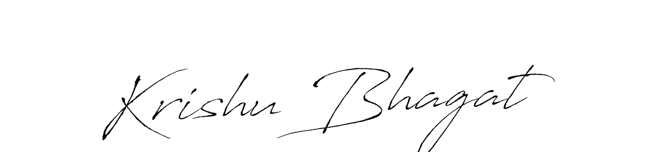 Use a signature maker to create a handwritten signature online. With this signature software, you can design (Antro_Vectra) your own signature for name Krishu Bhagat. Krishu Bhagat signature style 6 images and pictures png