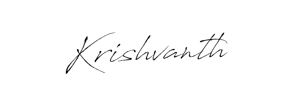 Create a beautiful signature design for name Krishvanth. With this signature (Antro_Vectra) fonts, you can make a handwritten signature for free. Krishvanth signature style 6 images and pictures png