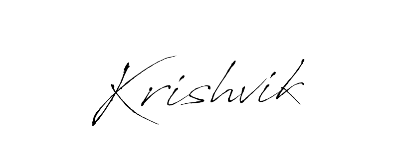 How to make Krishvik signature? Antro_Vectra is a professional autograph style. Create handwritten signature for Krishvik name. Krishvik signature style 6 images and pictures png