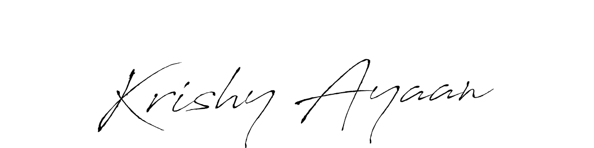 Use a signature maker to create a handwritten signature online. With this signature software, you can design (Antro_Vectra) your own signature for name Krishy Ayaan. Krishy Ayaan signature style 6 images and pictures png