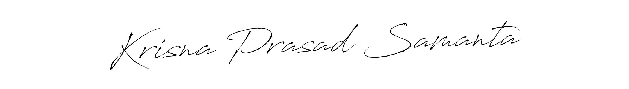 Krisna Prasad Samanta stylish signature style. Best Handwritten Sign (Antro_Vectra) for my name. Handwritten Signature Collection Ideas for my name Krisna Prasad Samanta. Krisna Prasad Samanta signature style 6 images and pictures png