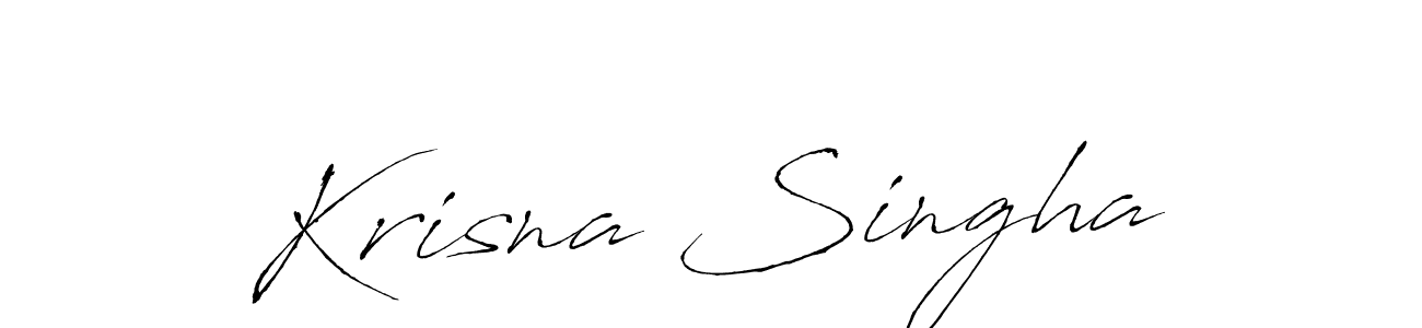 Design your own signature with our free online signature maker. With this signature software, you can create a handwritten (Antro_Vectra) signature for name Krisna Singha. Krisna Singha signature style 6 images and pictures png