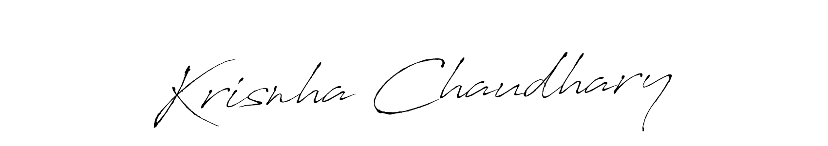 How to make Krisnha Chaudhary name signature. Use Antro_Vectra style for creating short signs online. This is the latest handwritten sign. Krisnha Chaudhary signature style 6 images and pictures png