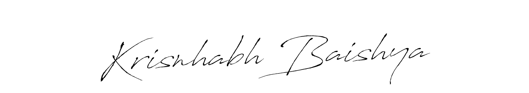 How to make Krisnhabh Baishya name signature. Use Antro_Vectra style for creating short signs online. This is the latest handwritten sign. Krisnhabh Baishya signature style 6 images and pictures png