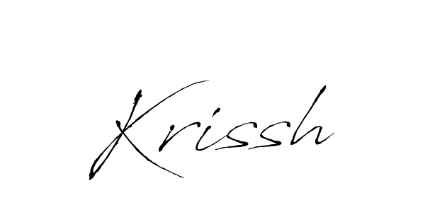 Create a beautiful signature design for name Krissh. With this signature (Antro_Vectra) fonts, you can make a handwritten signature for free. Krissh signature style 6 images and pictures png