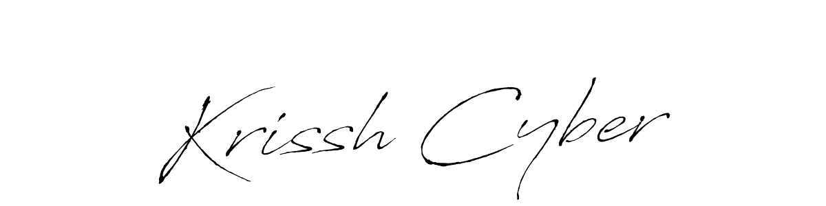 You should practise on your own different ways (Antro_Vectra) to write your name (Krissh Cyber) in signature. don't let someone else do it for you. Krissh Cyber signature style 6 images and pictures png