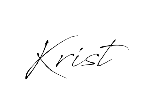 Make a beautiful signature design for name Krist. With this signature (Antro_Vectra) style, you can create a handwritten signature for free. Krist signature style 6 images and pictures png