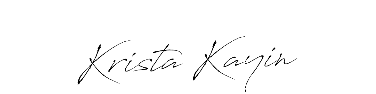 How to make Krista Kayin name signature. Use Antro_Vectra style for creating short signs online. This is the latest handwritten sign. Krista Kayin signature style 6 images and pictures png